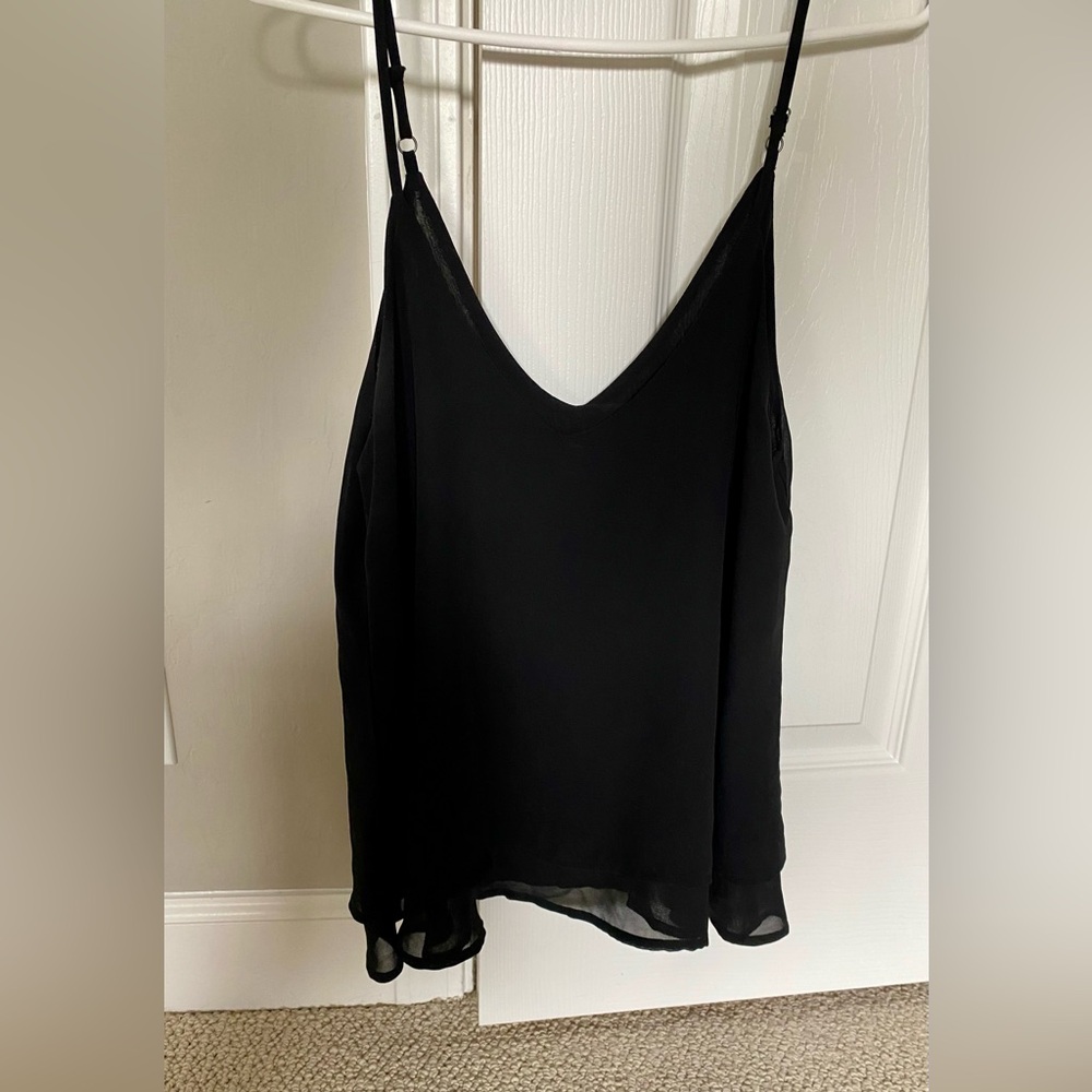 Gauzy, Breathable, Flowy Black Tank